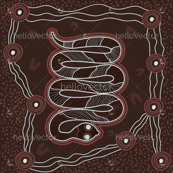 Snake Aboriginal Painting
