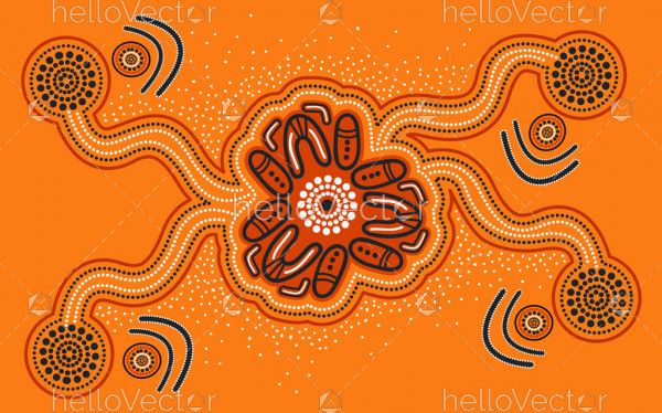 Aboriginal background - connection concept