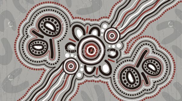 Aboriginal background - Vector