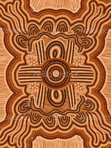 Aboriginal style of vector background