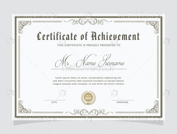 Elegant professional certificate template