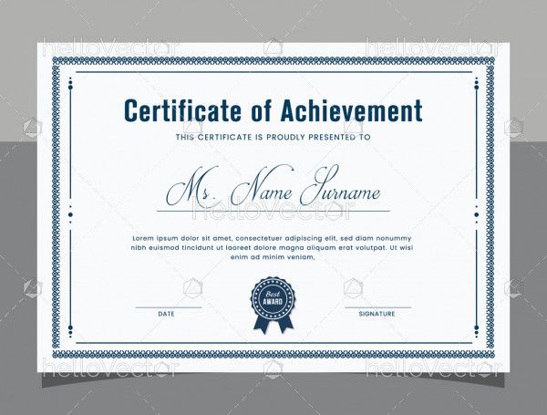 Certificate template with elegant frame - Download Graphics & Vectors