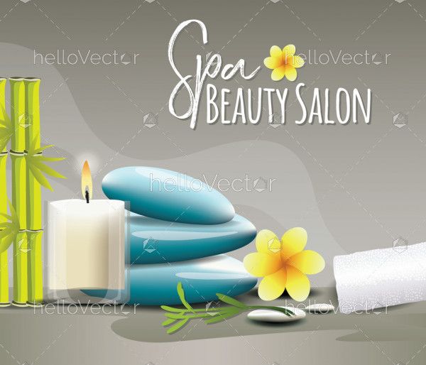 Spa beauty salon ad vector banner