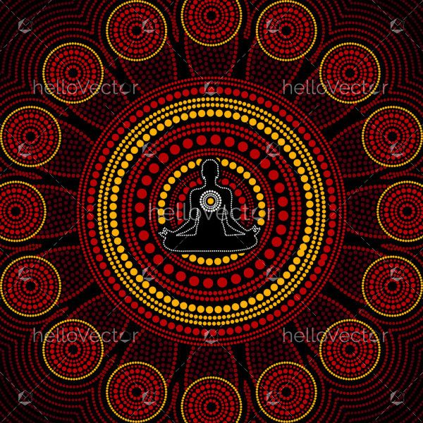 Aboriginal meditation art background
