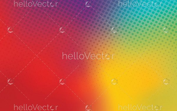 Halftone blurred mesh rainbow background