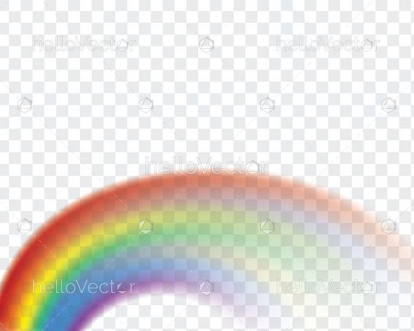 Realistic rainbow illustration