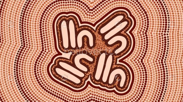 Aboriginal art background - Man Symbol