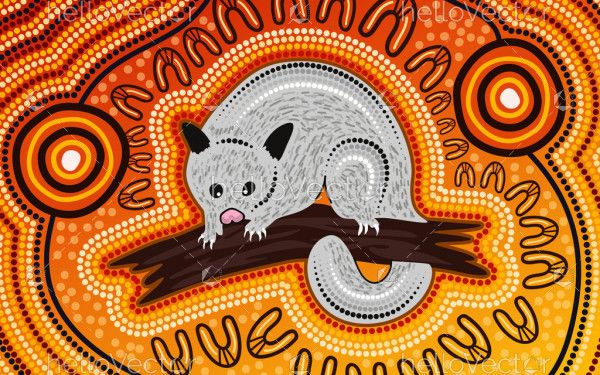 Possum aboriginal painting