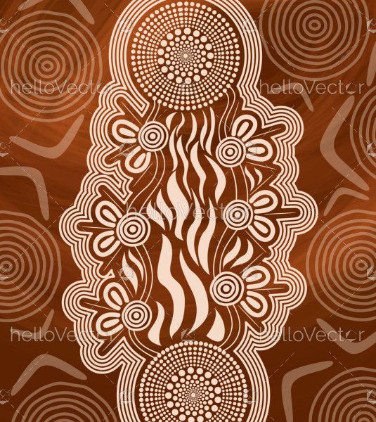 Vector aboriginal style of art background
