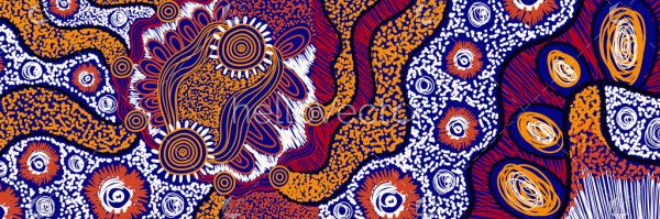Aboriginal contemporary painting - Vector