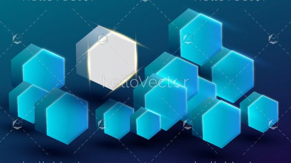 Hexagonal background 3d rendering