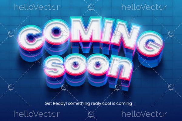 Neon 3d coming soon web page