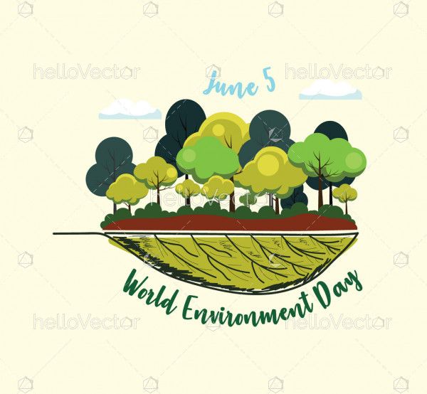 Eco friendly design for world environment day poster