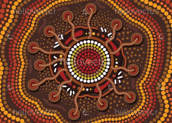Connection aboriginal dot artwork