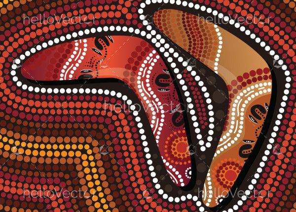 Boomerang aboriginal artwork