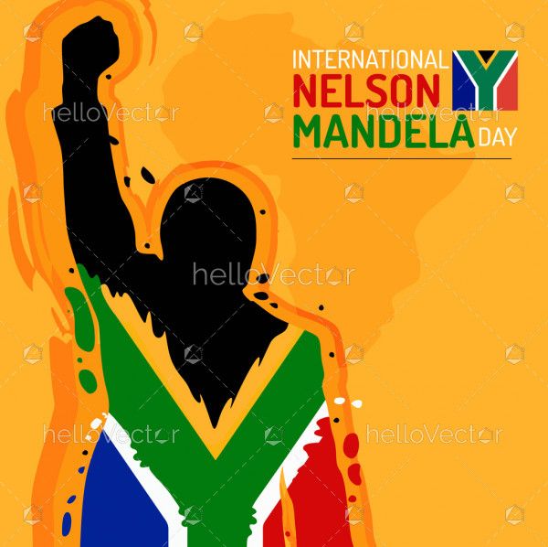 International Nelson Mandela Day Abstract Poster