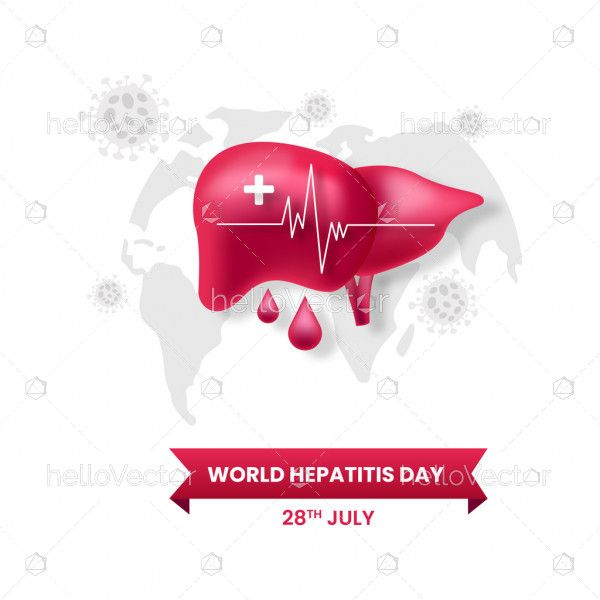 World hepatitis day 3d illustration