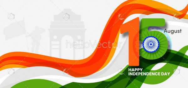 India Happy Independence Day Illustration