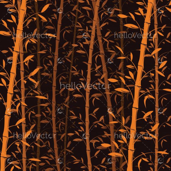 Seamless bamboo pattern background. Bamboo forest wallpaper - vector illustration