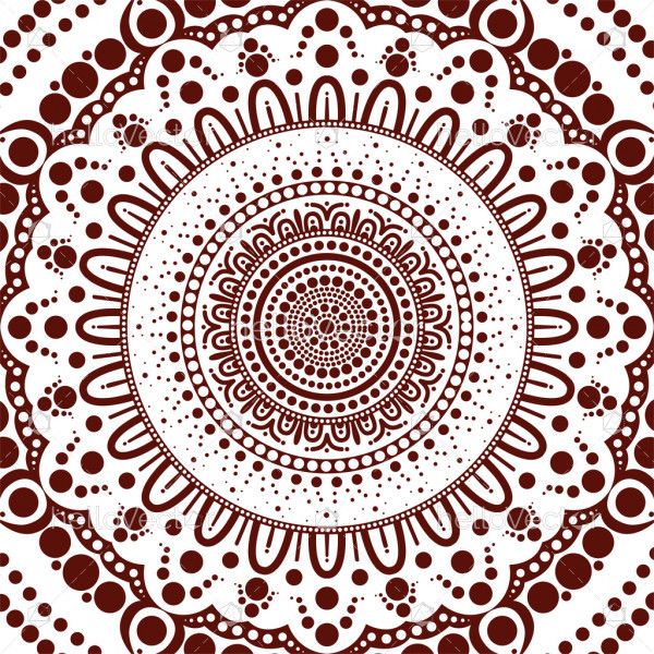 Aboriginal dot art background - Vector illustration