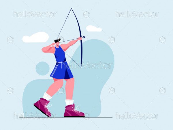 Archery Player Illustration