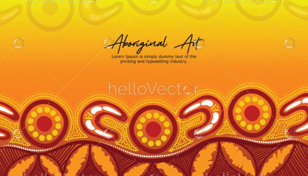 Aboriginal artwork for banner design