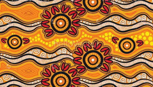 Aboriginal art vector background for printing