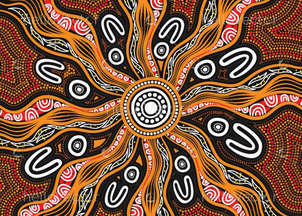 Aboriginal connection concept painting