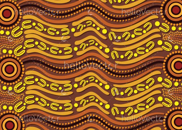 Aboriginal design seamless pattern