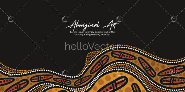 Black Aboriginal Artwork Banner