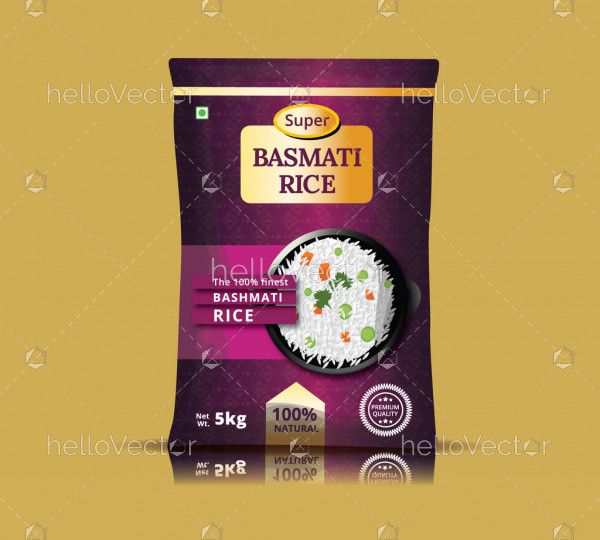 Premium Rice Package Mockup - Illustration