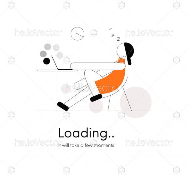 Page loading vector flat illustration