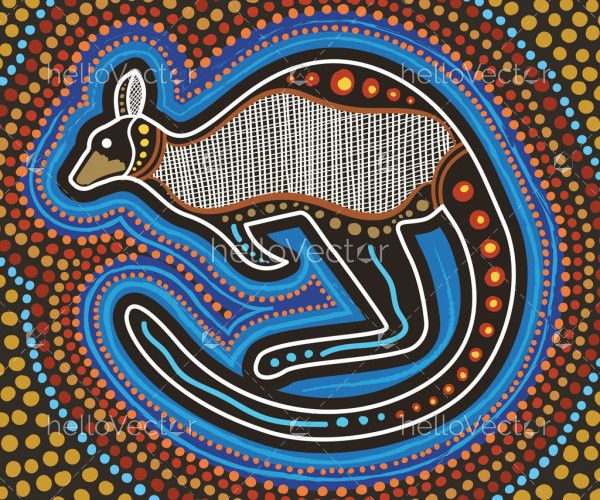 Kangaroo Painting Aboriginal