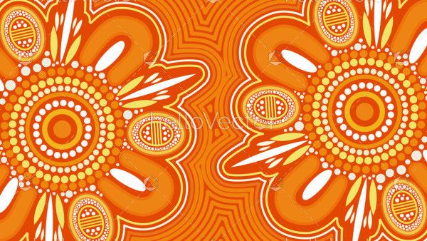 Yellow Aboriginal Art Background - Ready to print