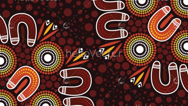 Aboriginal vector art background