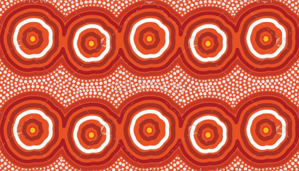 Aboriginal circle design vector artwork