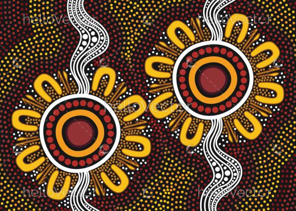 Aboriginal Dot Art Illustration