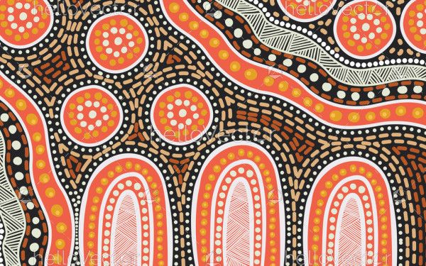 Dot design vector aboriginal artwork