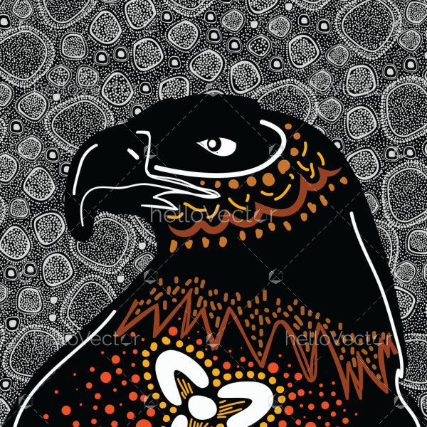 Aboriginal eagle painting