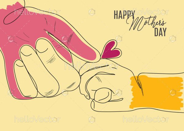 Baby Holding Mother's Hand Background