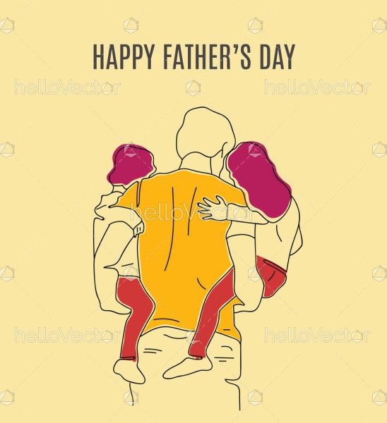 Father and child love background for father's day