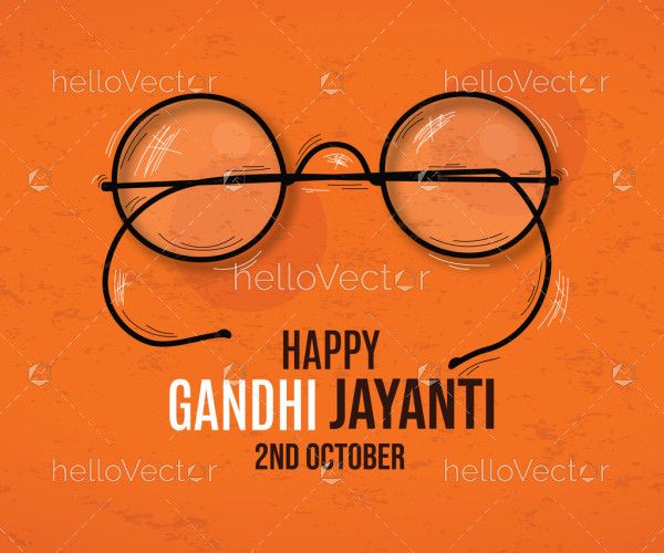 Gandhi Glasses Illustration, Happy Gandhi Jayanti Background