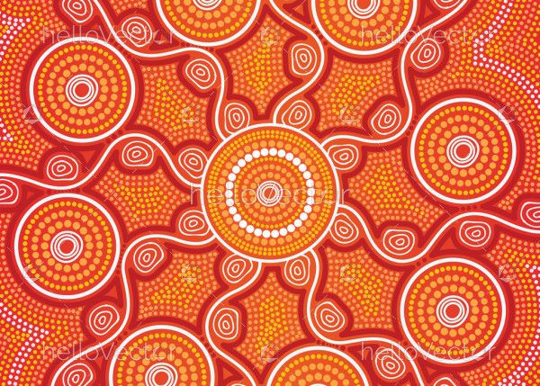 Aboriginal Vector Dot Design Artwork