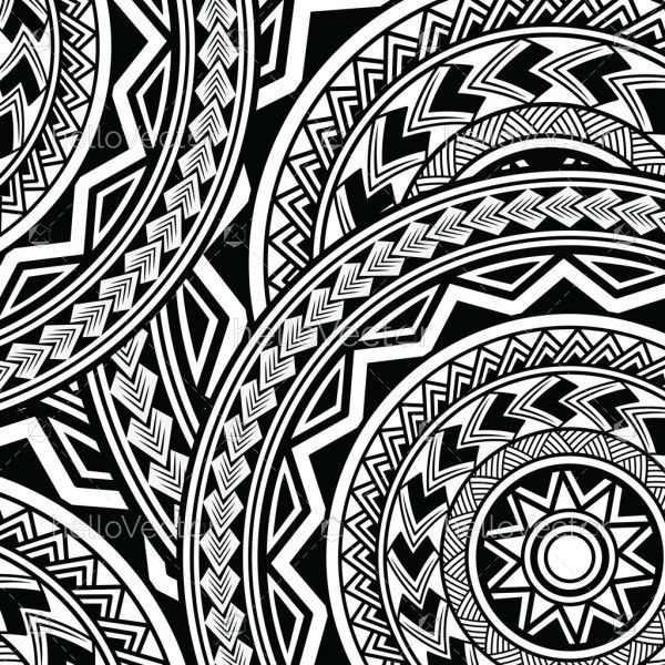Maori Polynesian Pattern Background - Vector