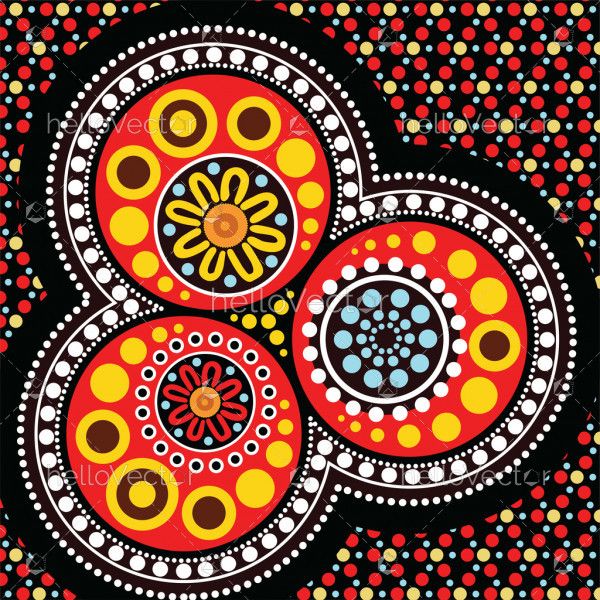 Aboriginal art background - Vector illustration