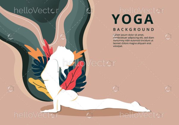 Yoga poster background, Health and fitness concept