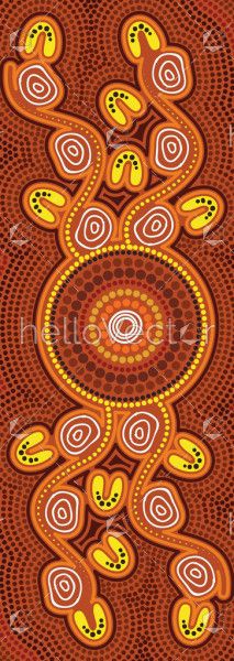 Aboriginal vector dot art design