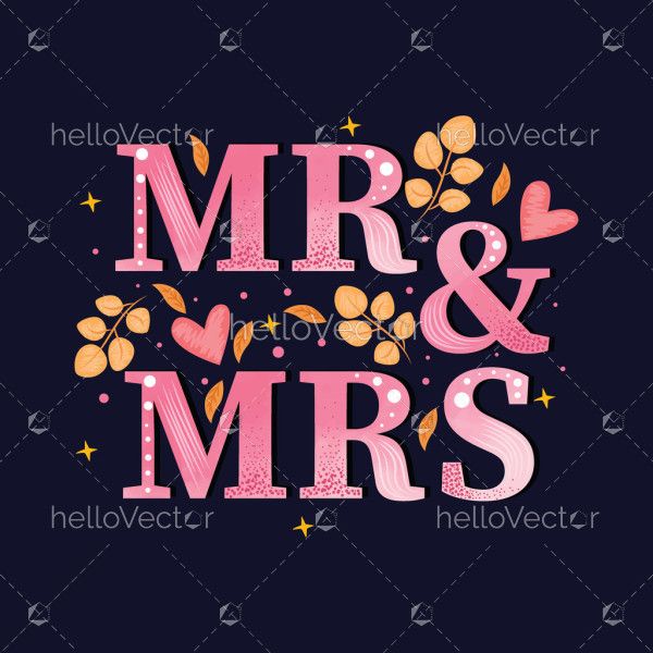 Mr and Mrs wedding background