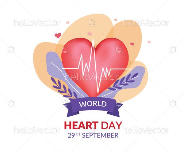 World Heart Day Poster Illustration
