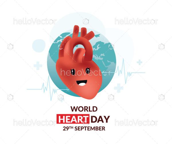 World Heart Day Banner Illustration